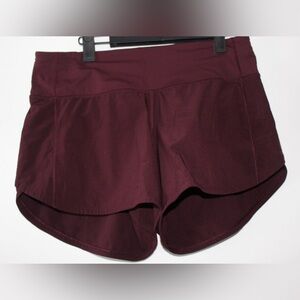 Lululemon Athletica Dark Red Athletic Shorts